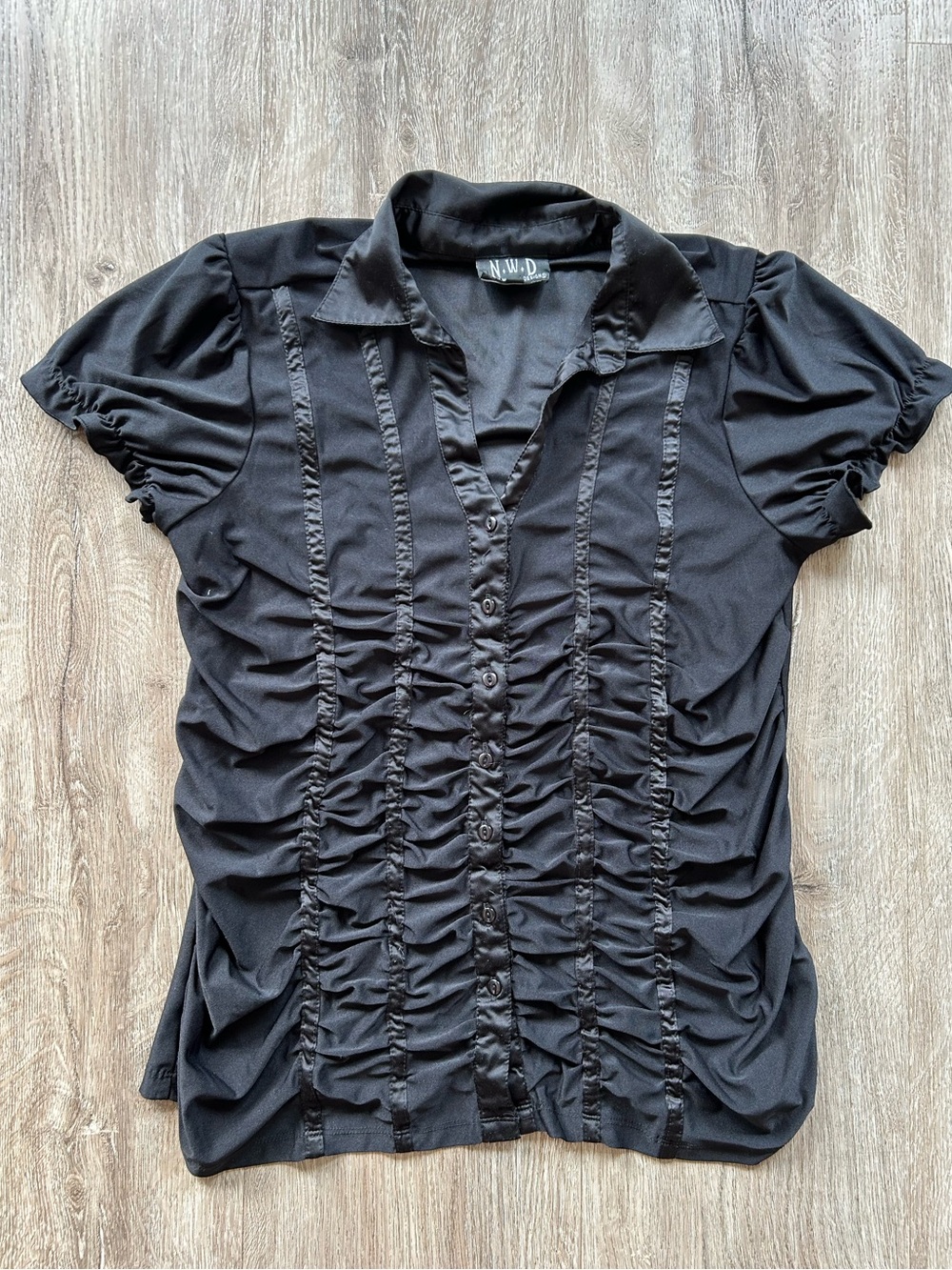 Vintage 90’s Rushed Button Down Blouse Top
